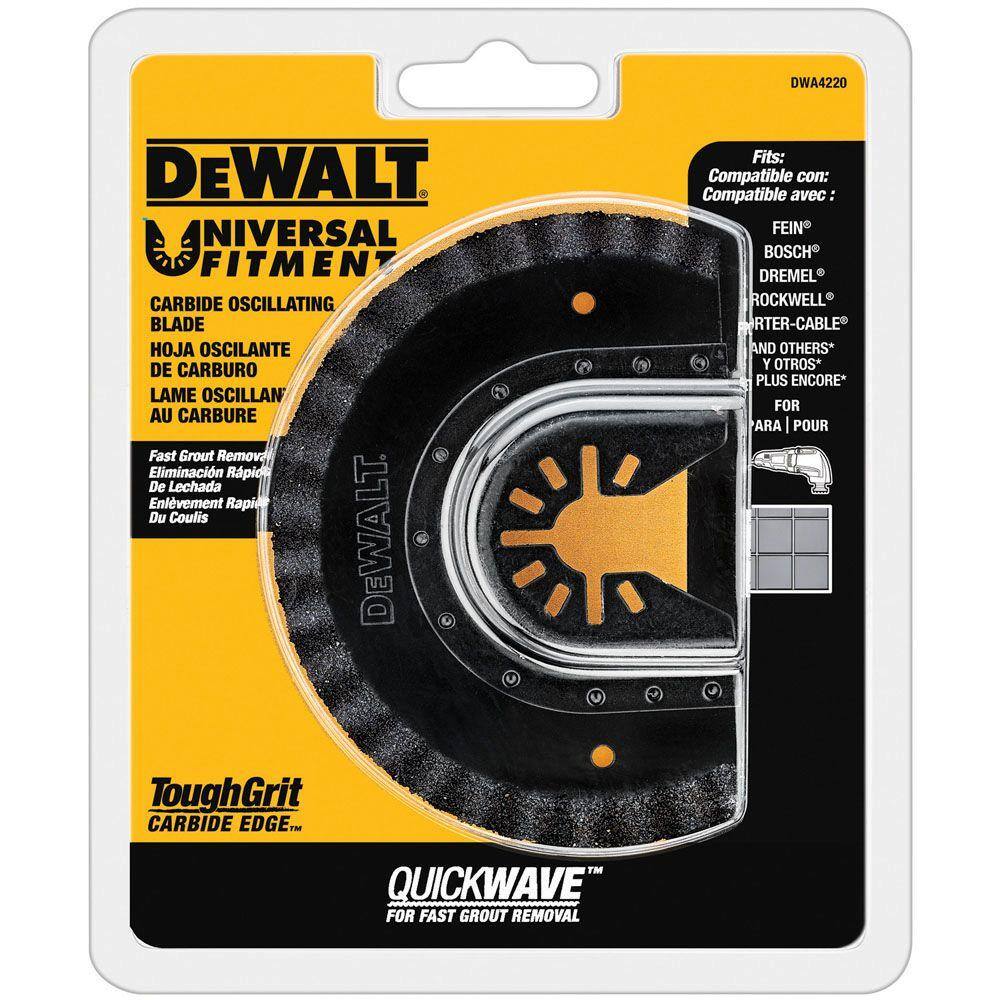 DW Oscillating Blade Set (5-Piece) with Bonus Oscillating Fast Cut Carbide Grout Removal Blade DWA4216WDW4220