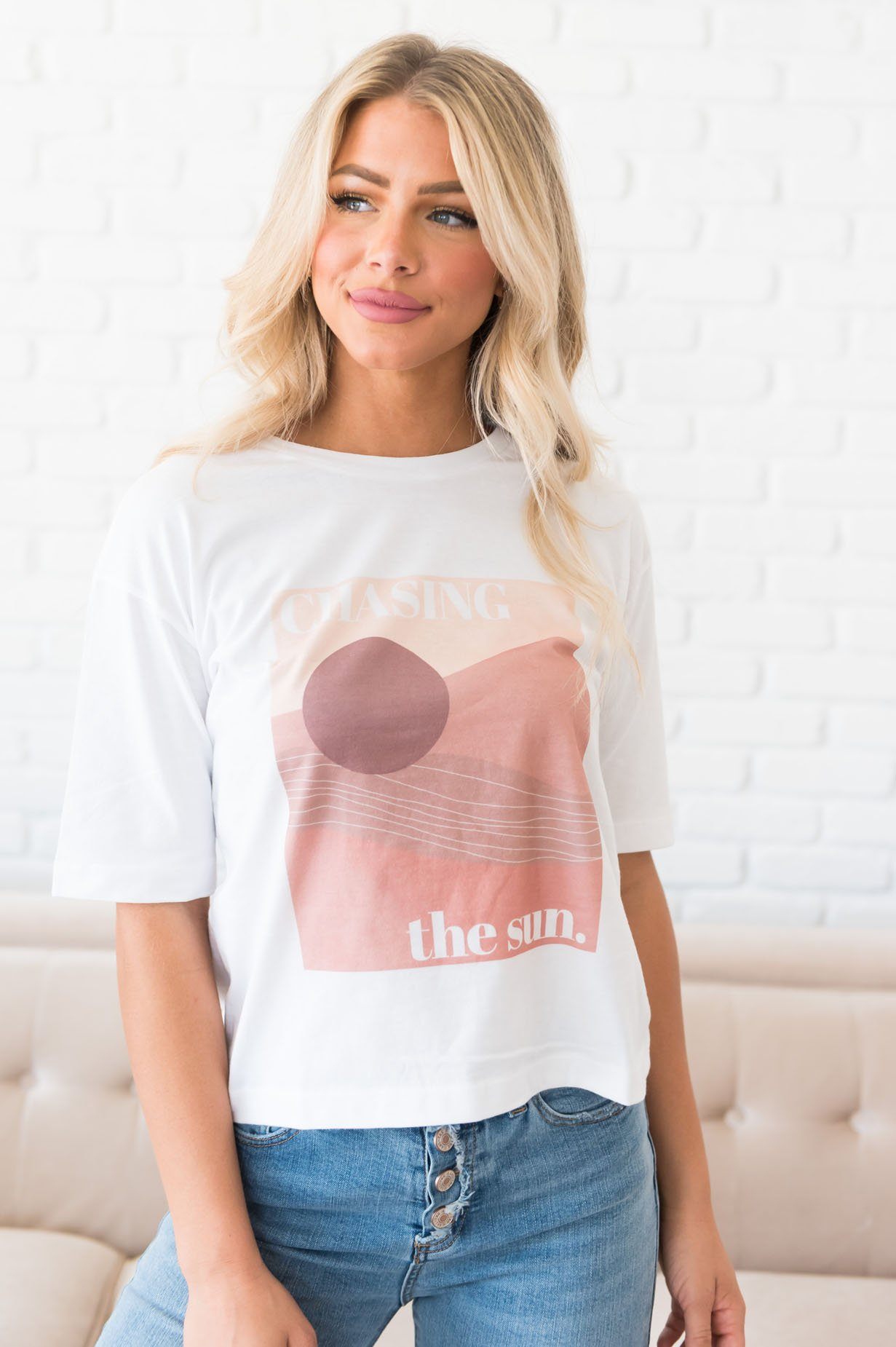 Chasing The Sun Box Cut Tee