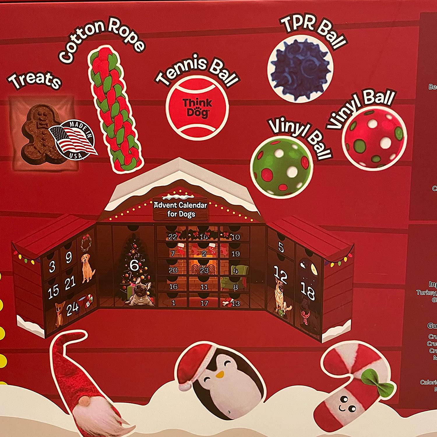 Dog Advent Calendar 24 Day Count Down to Christmas from Think Dog by Delca (8 Toys and 16 Treats)  Crowdfused