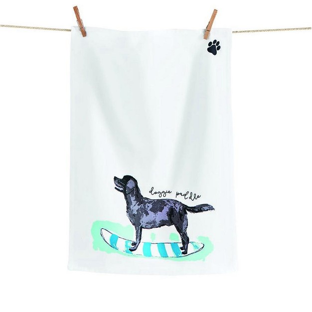 Tagltd Doggie Paddle Lab Dishtowel