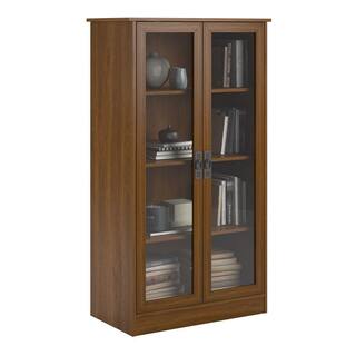 Ameriwood Home Lockwood 53.06 in. Inspire Cherry Wood 4-shelf Standard Bookcase with Adjustable Shelves HD62873