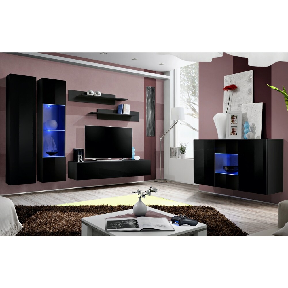 Fly SBII-A5 Wall Mounted Floating Modern Entertainment Center