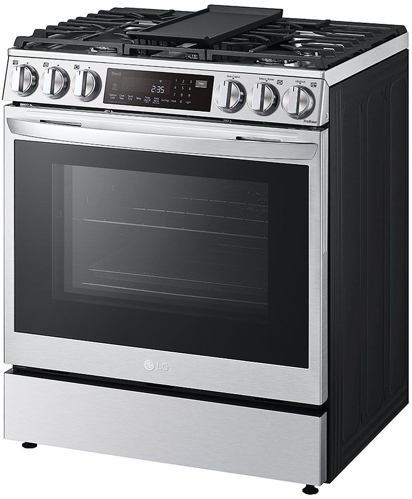 LG 6.3 Cu. Ft. PrintProof Stainless Steel Smart Wi-Fi Enabled ProBake Convection InstaView Gas Slide-In Range With Air Fry