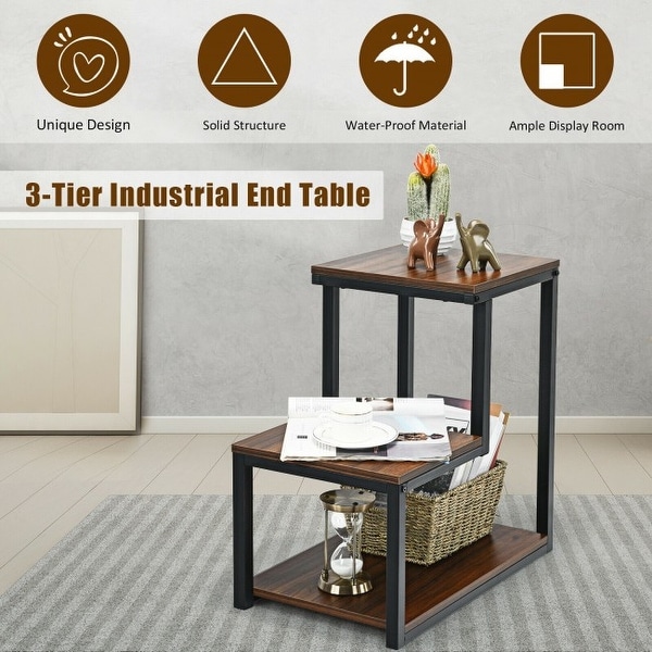 3-Tier Sofa Side Table Night Stand - 24