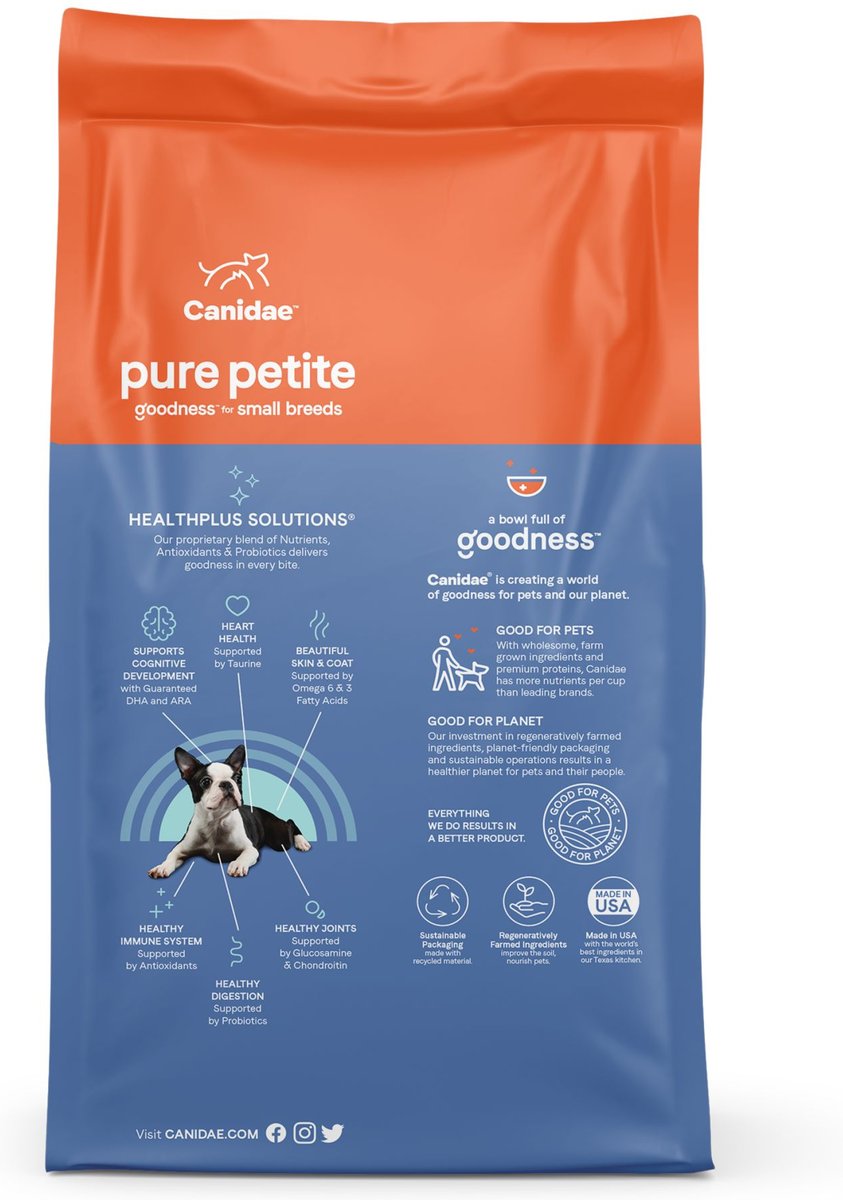 CANIDAE PURE Petite Puppy Small Breed Grain-Free with Salmon Dry Dog Food