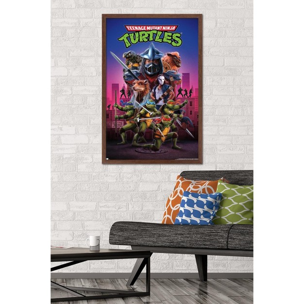 Trends International Teenage Mutant Ninja Turtles 1990 One Sheet Framed Wall Poster Prints