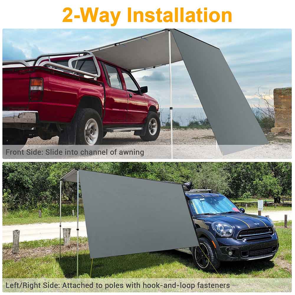 Yescom 4.6'x6.6' Waterproof Car Awning Extension Side Wall