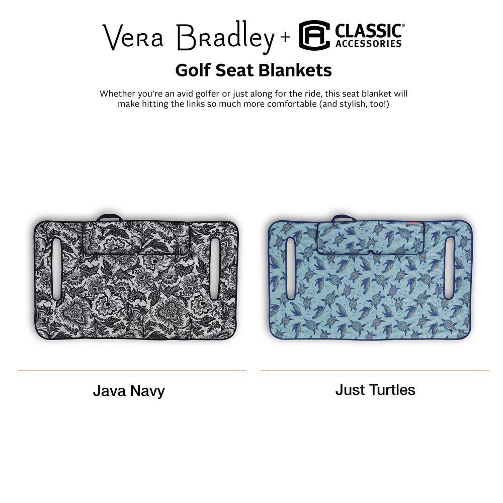 Classic Accessories Vera Bradley by Classic Accessories Water-Resistant Golf Seat Blanket 54 in. x 32 in. Just Turtles 40-075-013501-PL