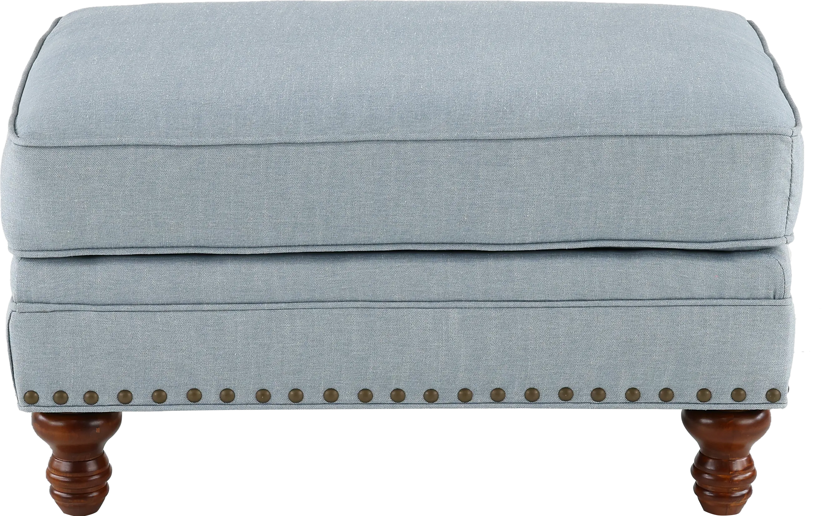 Ashford Light Blue Ottoman