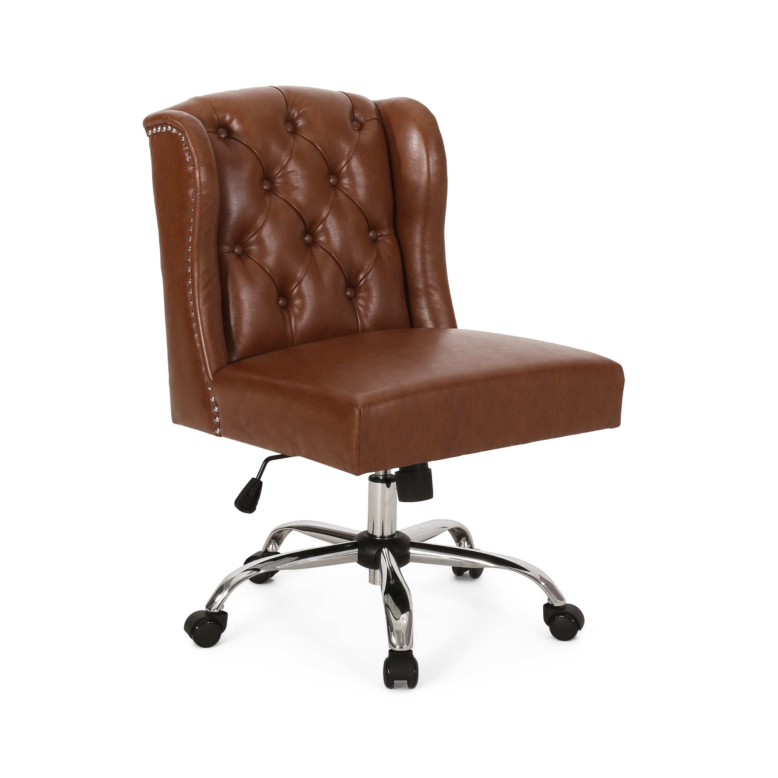 Amar Contemporary Wingback Tufted Swivel Office Chair