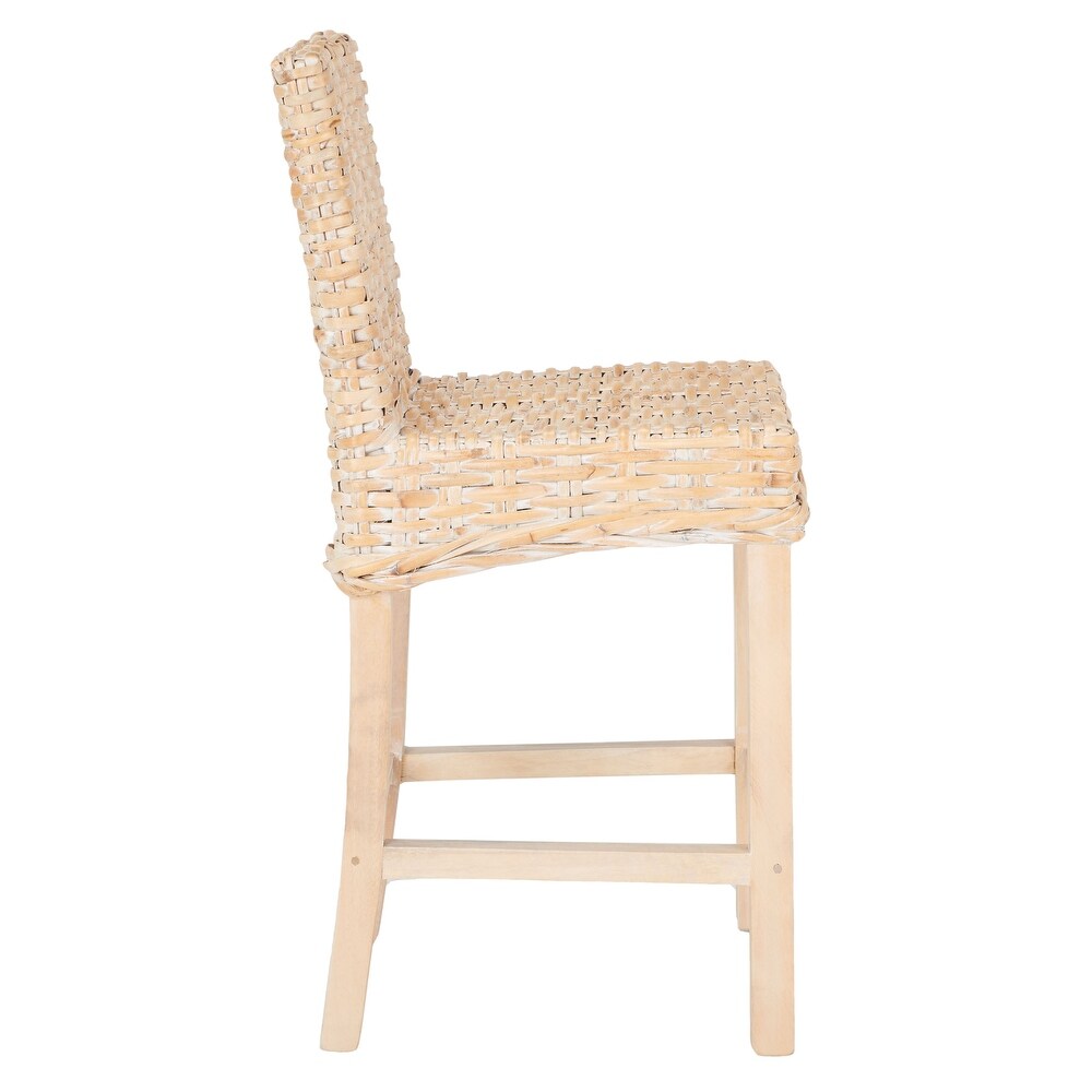 SAFAVIEH Tobie Rattan 23.6 inch Counter Stool