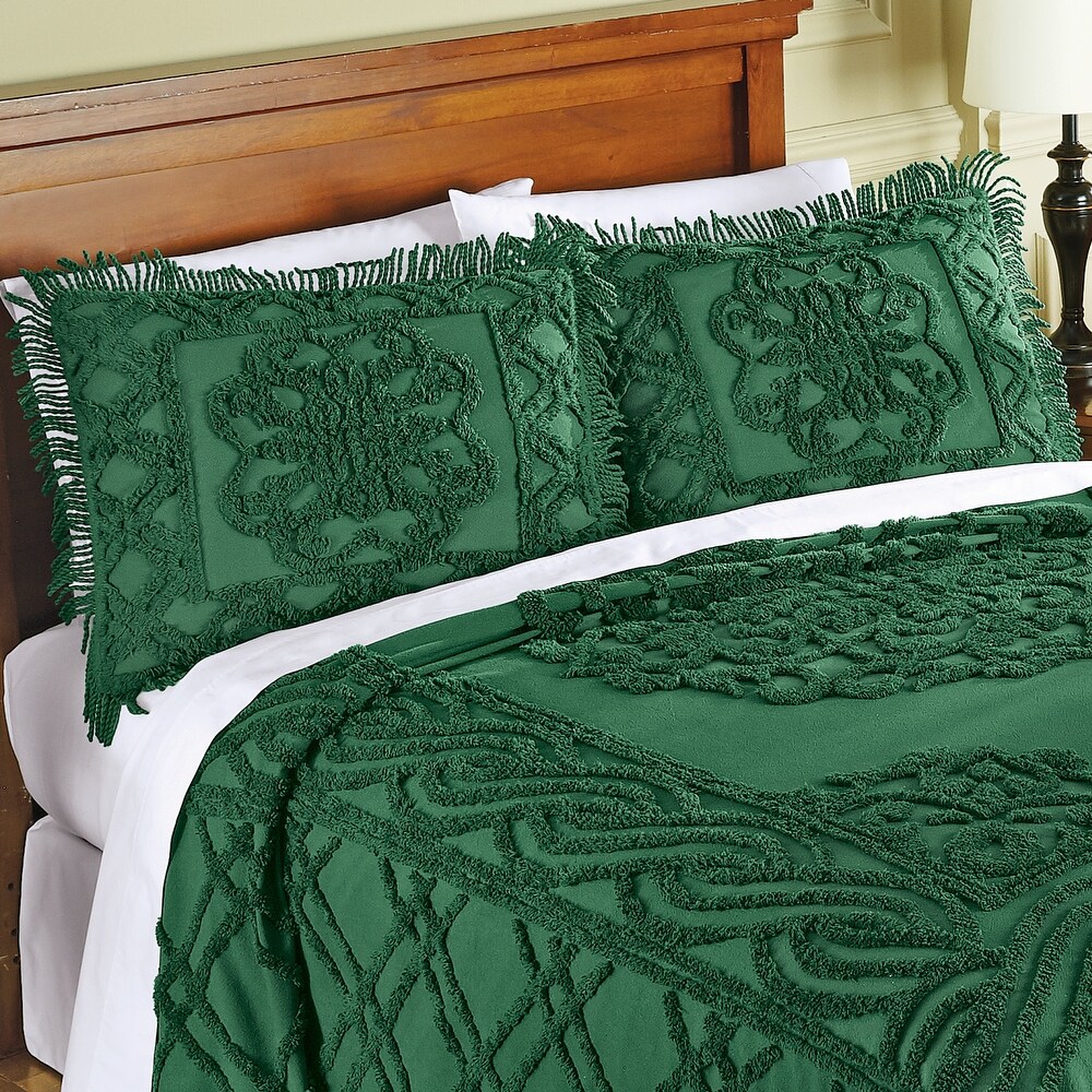 Elegant Chenille Fringe Pillow Sham