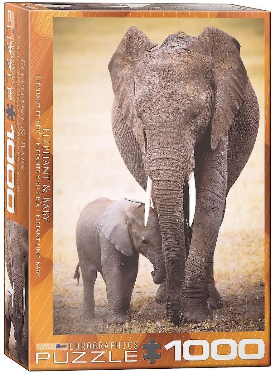 Eurographics Elephant and Baby Jigsaw Puzzle (1000 Pieces)