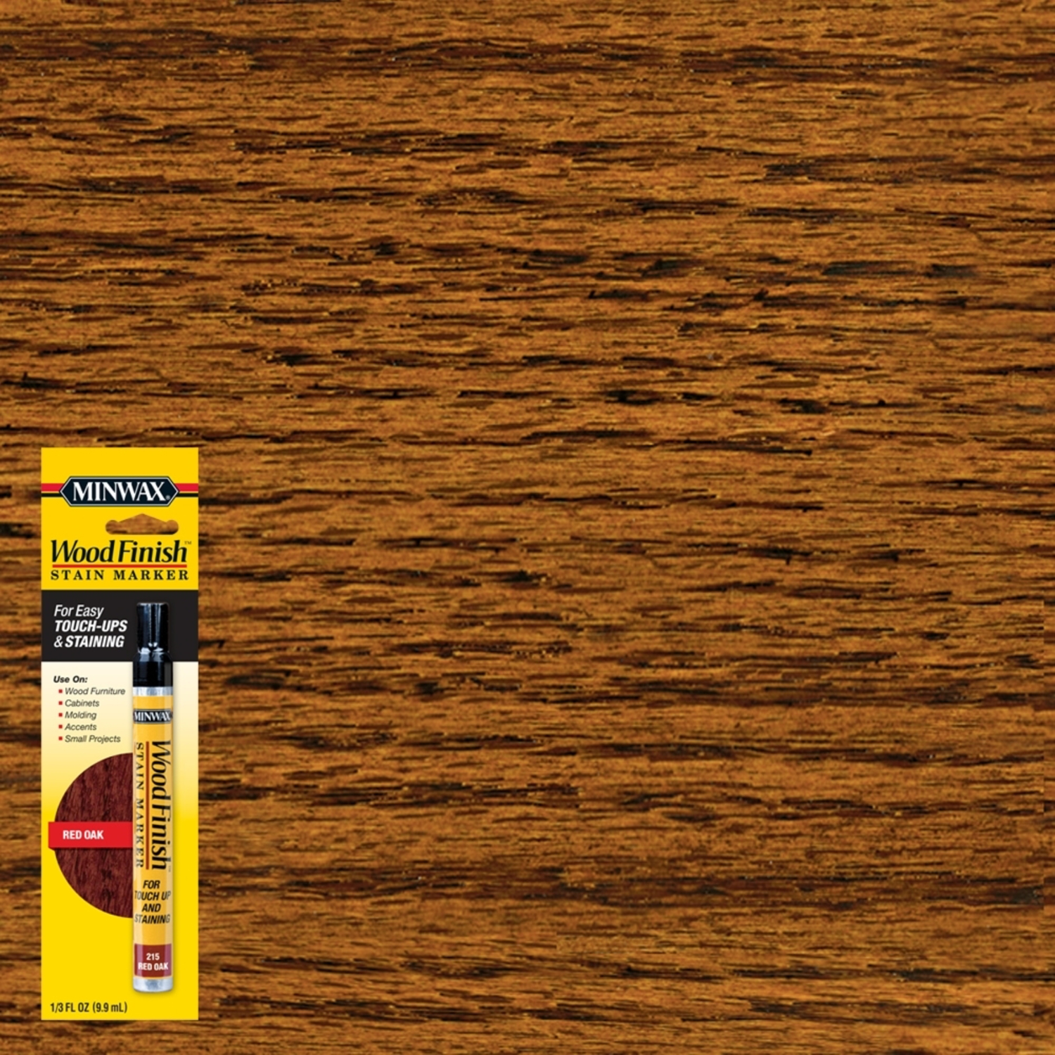 Minwax Wood Finish Stain Marker Semi-Transparent Red Oak Oil-Based Stain Marker 0.33 oz