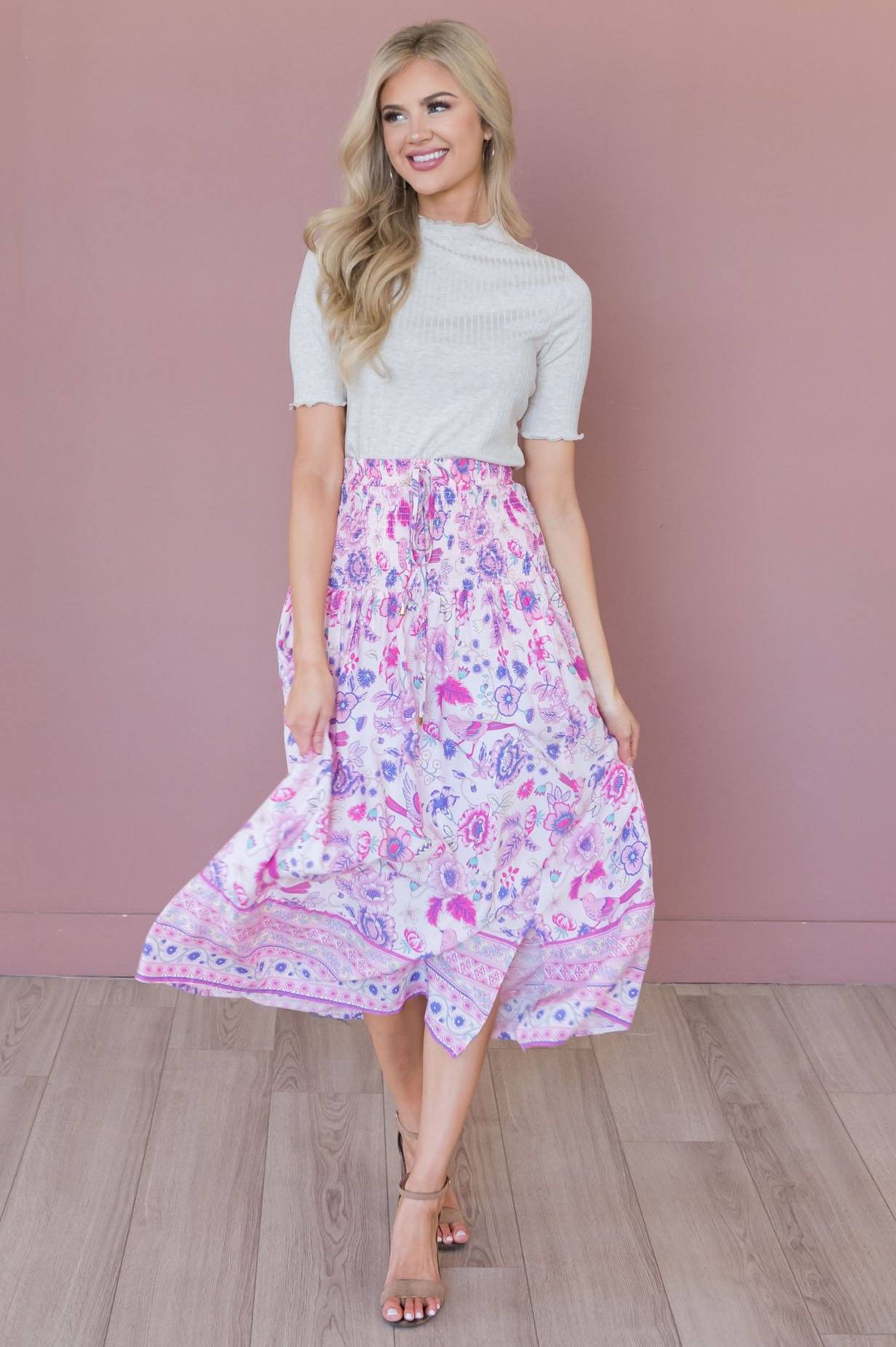 Twirl With Me Modest Bohemian Skirt