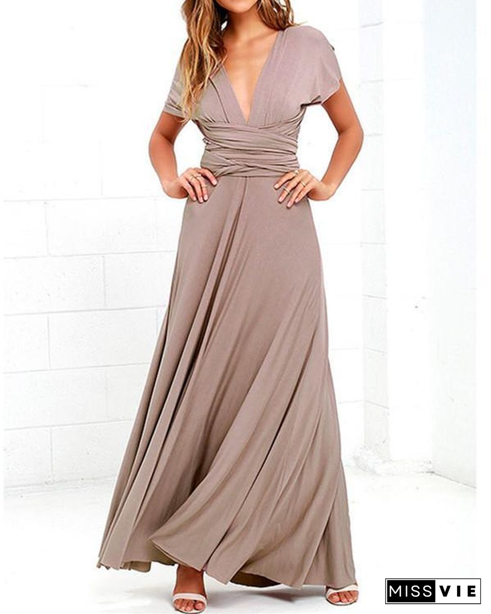 Summer Beach Mutirope Strap Sexy Maxi Dress