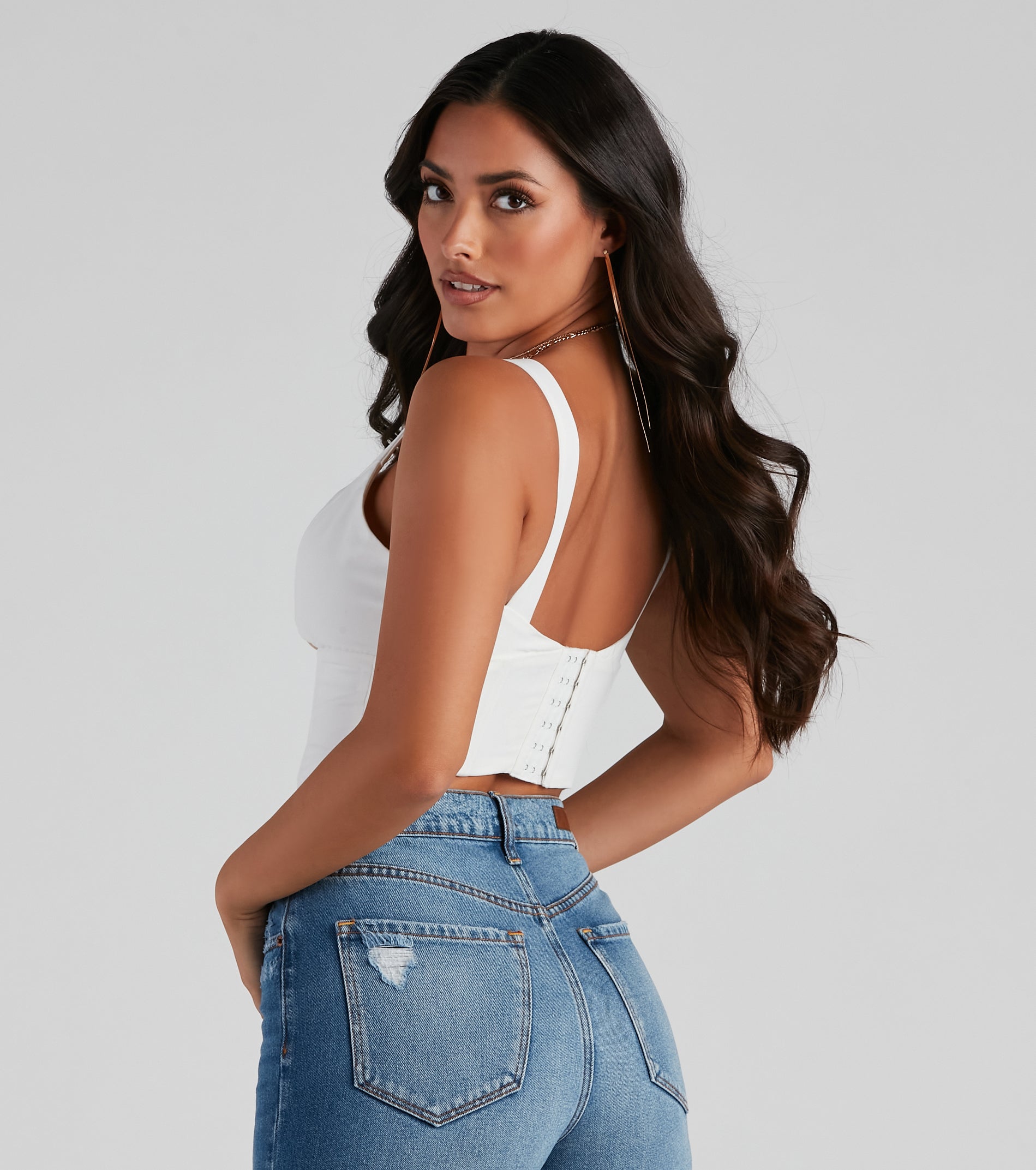 Corset With The Program Crop Top