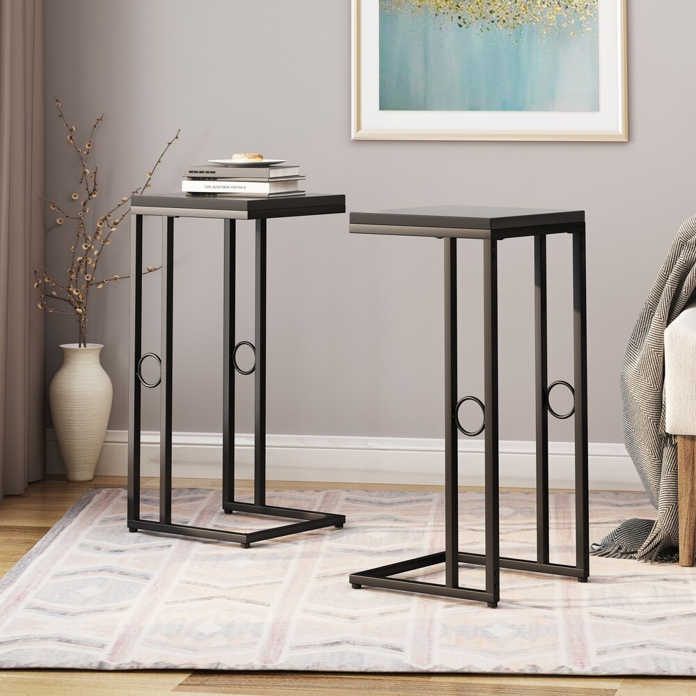 Bader Modern C Side Table (Set of 2) by Christopher Knight Home