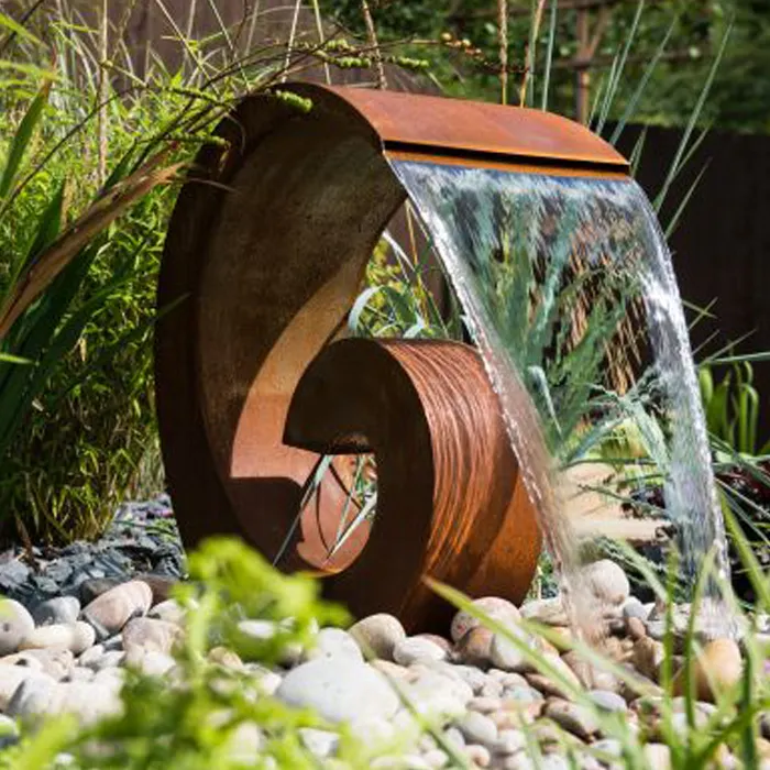 High quality modern metal water features gardens waterfall fountain outdoor for park project hot selling