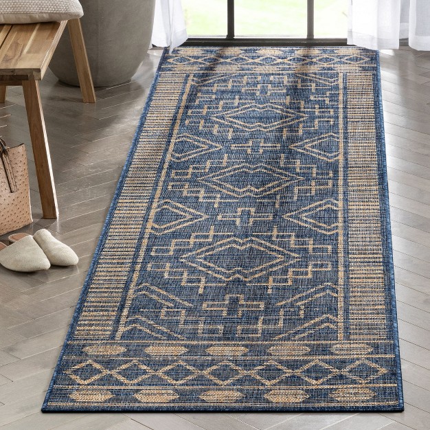 Well Woven Quay Indoor Outdoorflat Weave Pile Geometric Area Rug