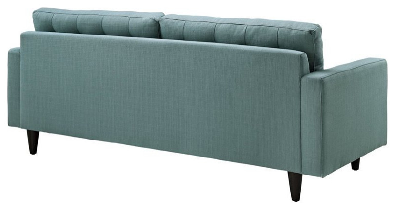 Modway Empress Modern Fabric 2 Piece Sofa Set in Laguna Blue   Midcentury   Living Room Furniture Sets   by Homesquare  Houzz