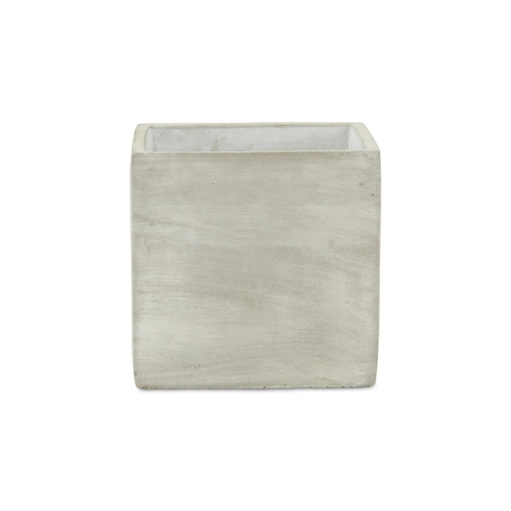 Urbanstone Gray Cement Cubic Pottery