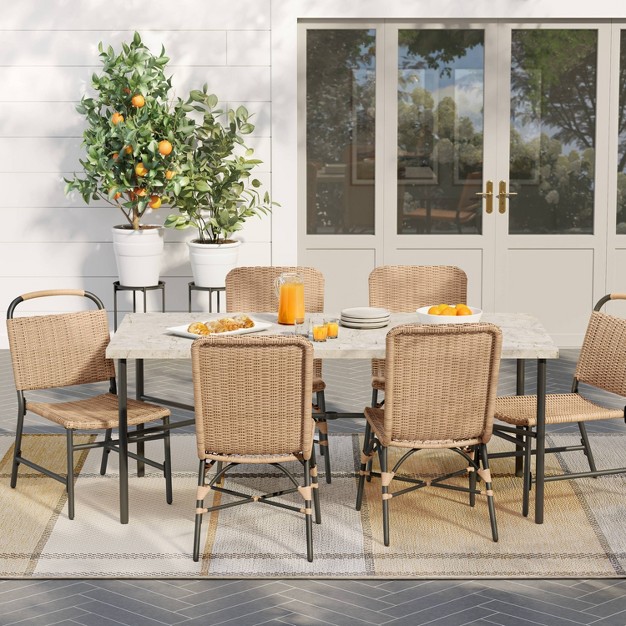 Northmont 6 Person Rectangle Patio Dining Table Outdoor Furniture Designed With Studio Mcgee