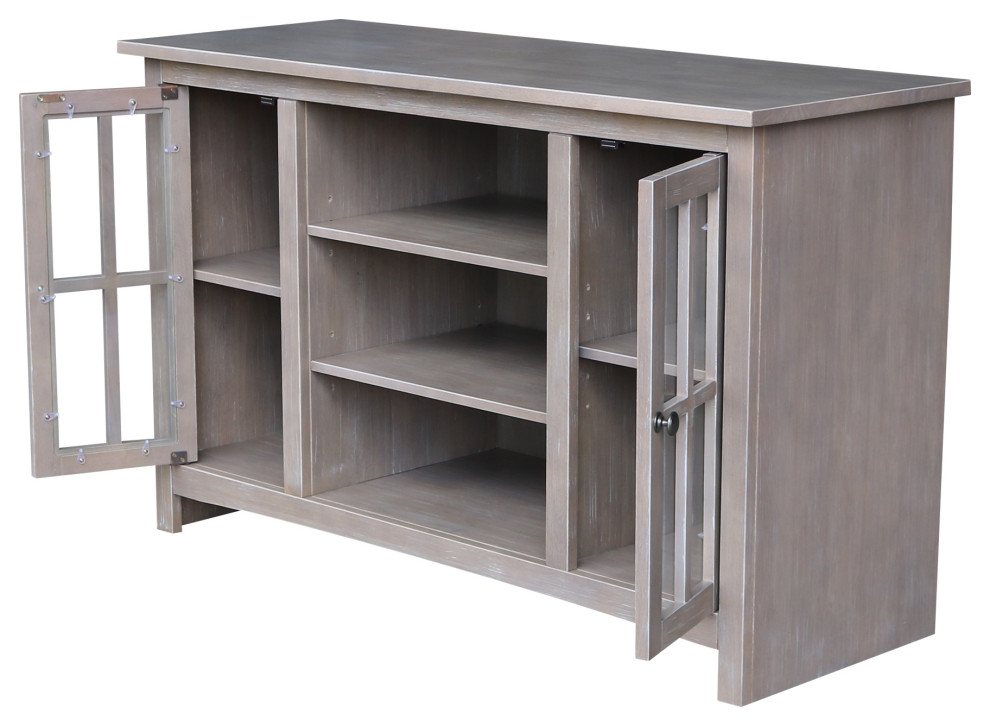 Entertainment / TV Stand   With 2 Doors   48 quot  Farmhouse   Entertainment Centers And Tv Stands   by International Concepts  Houzz