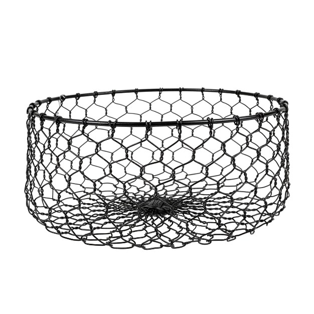 Chicken Wire Basket Black Metal Foreside Home amp Garden