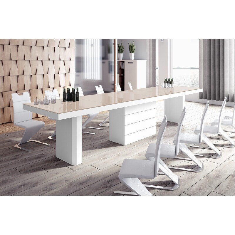 VOLOS Extendable High gloss Modern Dining Table