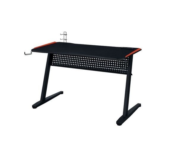 ACME Dragi Gaming Table w/USB Port  Black   Red Fi...