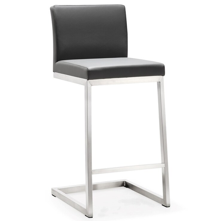 Parma Stainless Steel Eco leather Counter Stool (Set of 2)