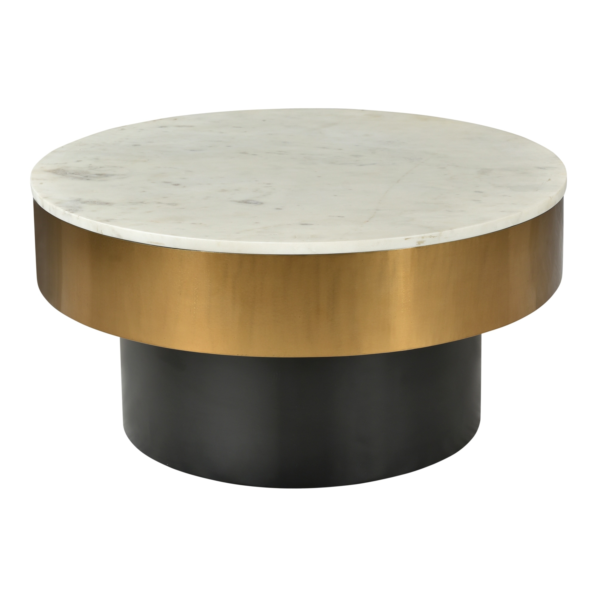 Aurelle Home Glam Gold Rimmed Marble Coffee Table