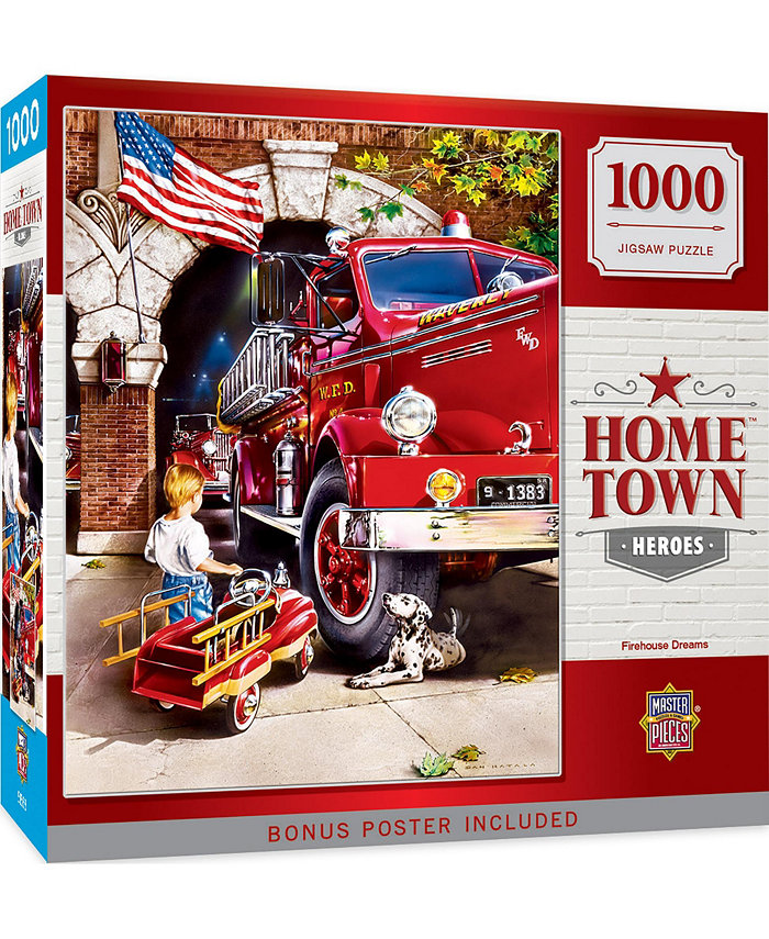 MasterPieces Puzzles Hometown Heroes - Firehouse Dreams 1000 Piece Puzzle