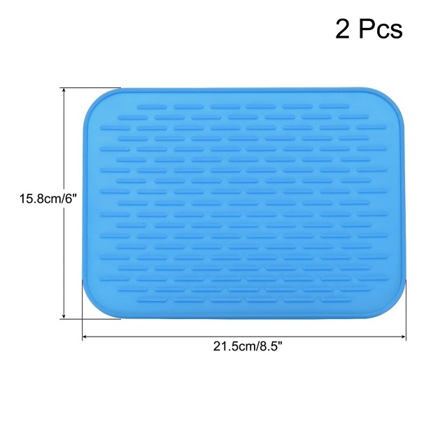 Unique Bargains Dish Drying Mat Set Under Sink Drain Pad Heat Resistant For Kitchen