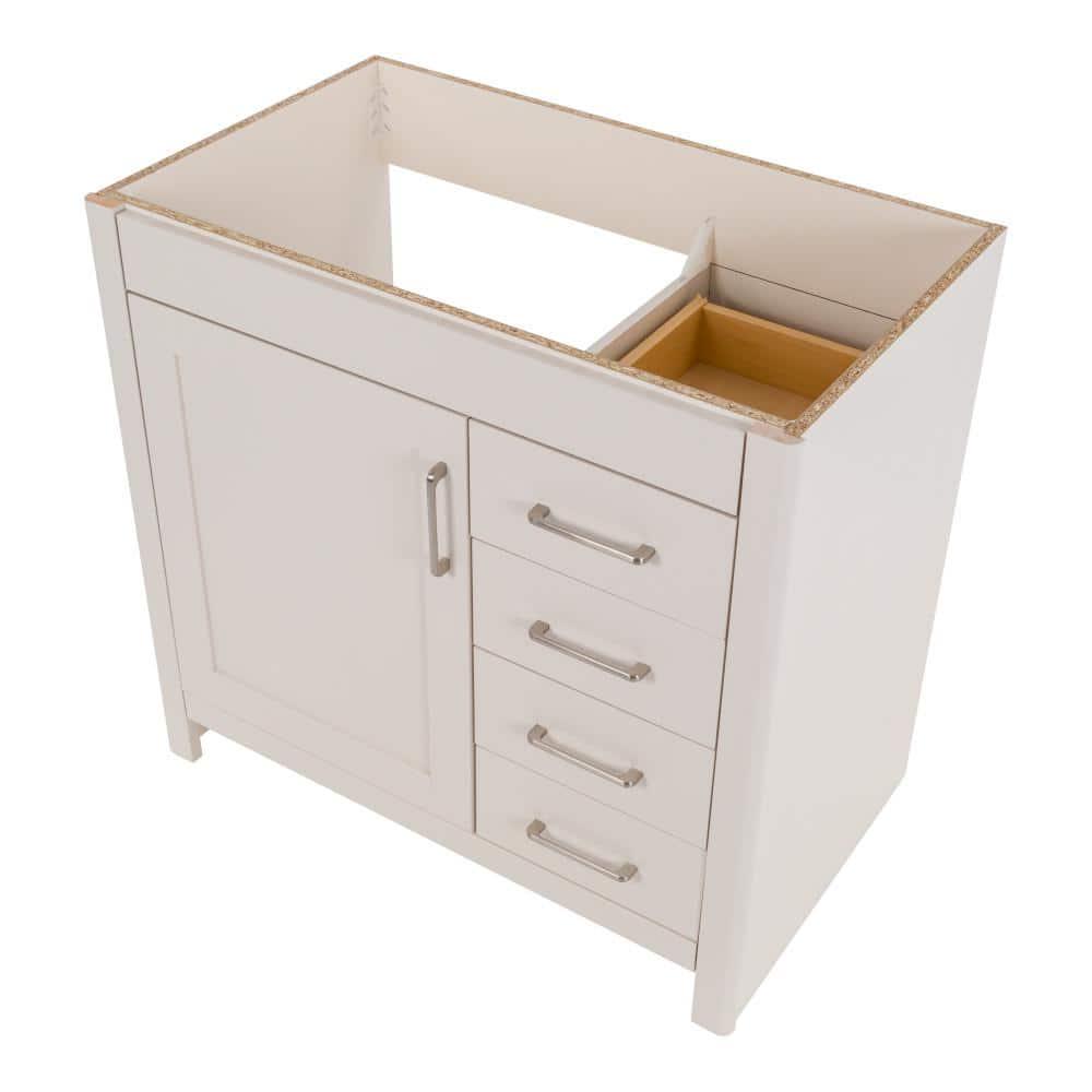 Home Decorators Collection Westcourt 36 in W x 21 in D x 34 in H Bath Vanity Cabinet Only in Cream