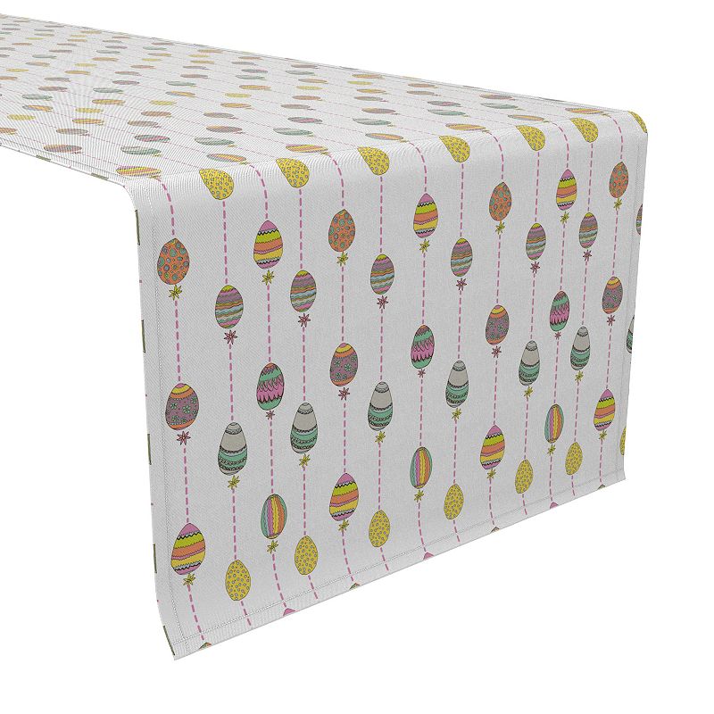 Table Runner， 100% Cotton， 16x72， Easter Egg Stripe