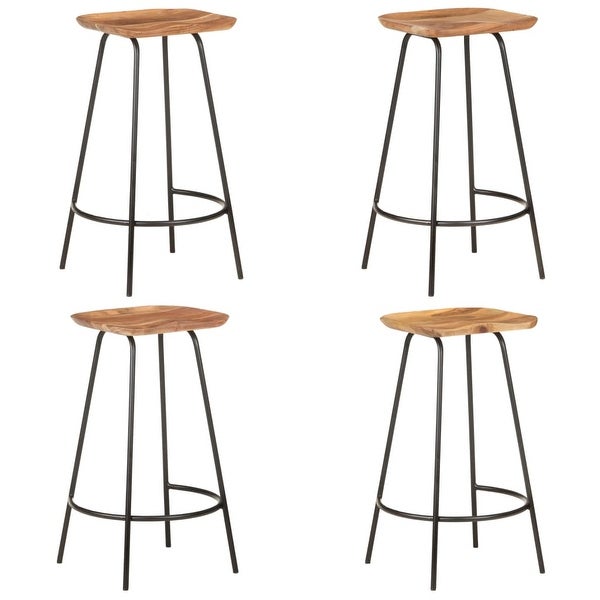 vidaXL Bar Stools 4 pcs Solid Acacia Wood - 15