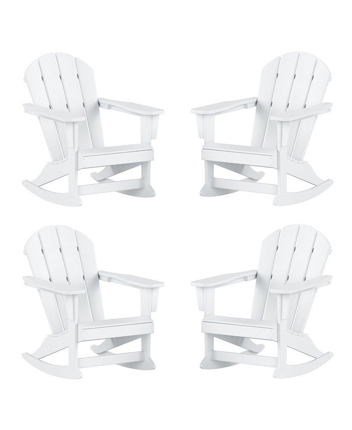 WestinTrends Outdoor Adirondack Rocking Chair (Set of 4)