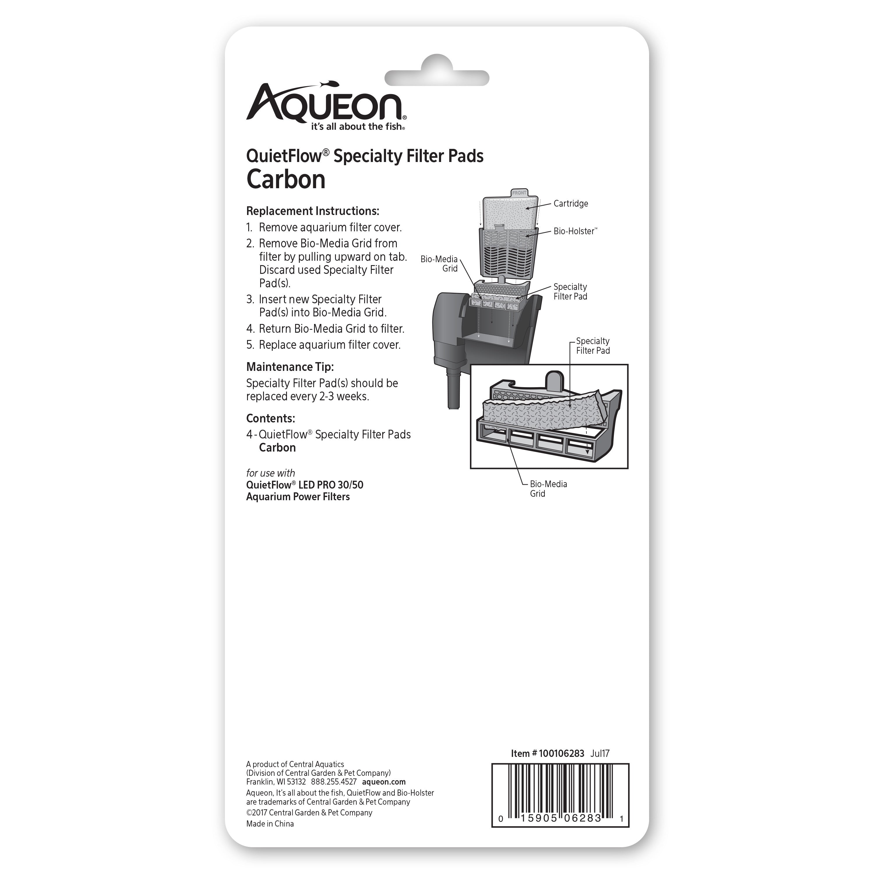 Aqueon Replacement Specialty Filter Pads Carbon 30/50