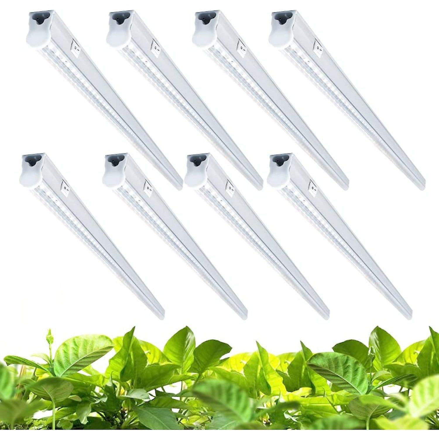 Led Grow Light Strips，full Spectrum Sunlight White， 3ft T5 120w(8x15w，600w Equivalent) For Indoor Plants，grow Bars With Individual Switch For Herbs/hy