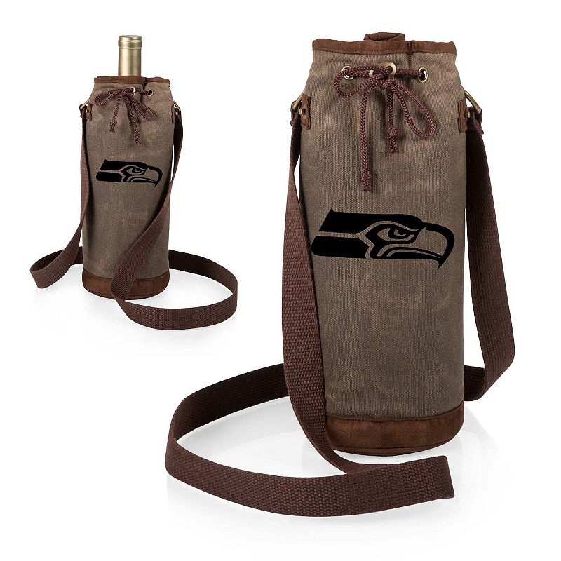 Picnic Time Seattle Seahawks Waxed Canvas Wine Tote