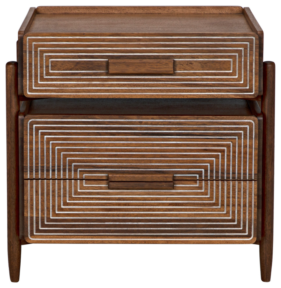 NOIR Furniture   Savino Side Table in Dark Walnut   GTAB970DW   Midcentury   Side Tables And End Tables   by Noir  Houzz