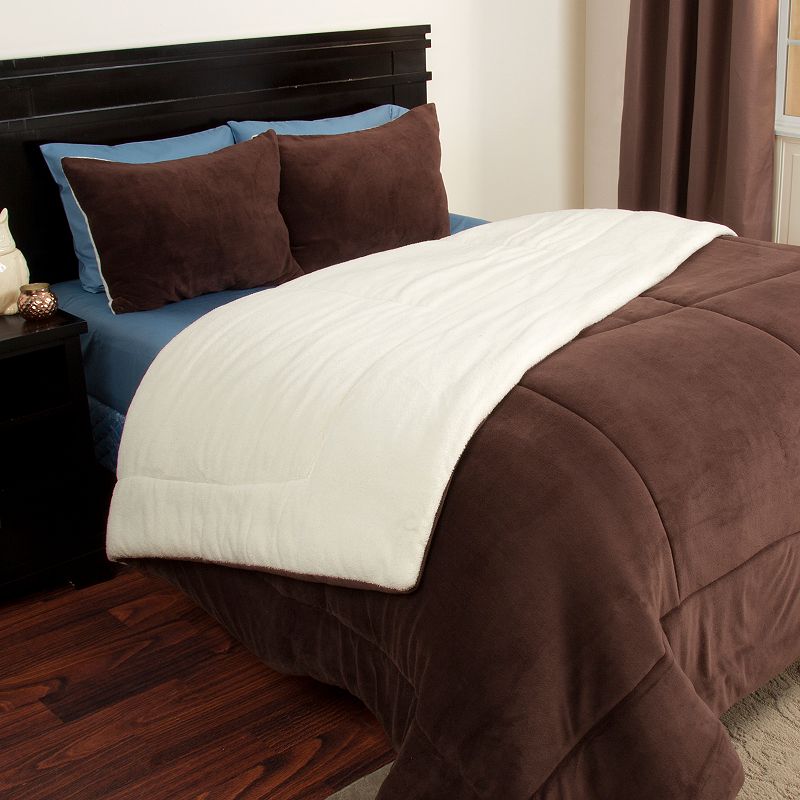 Portsmouth Home Sherpa Fleece Comforter Set