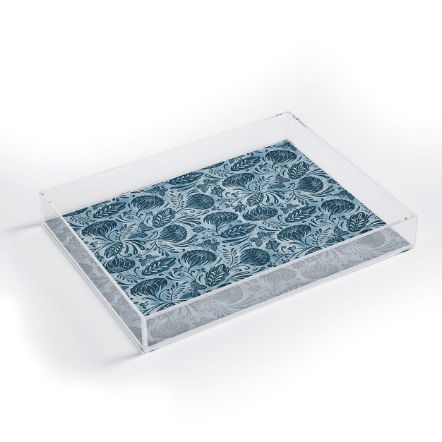 Heather Dutton Arabella Washed Indigo Acrylic Tray Deny Designs