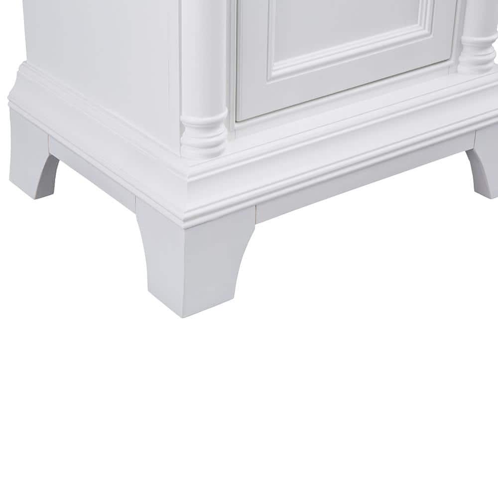 Home Decorators Collection Strousse 21 in W x 72 in D Linen Cabinet in White