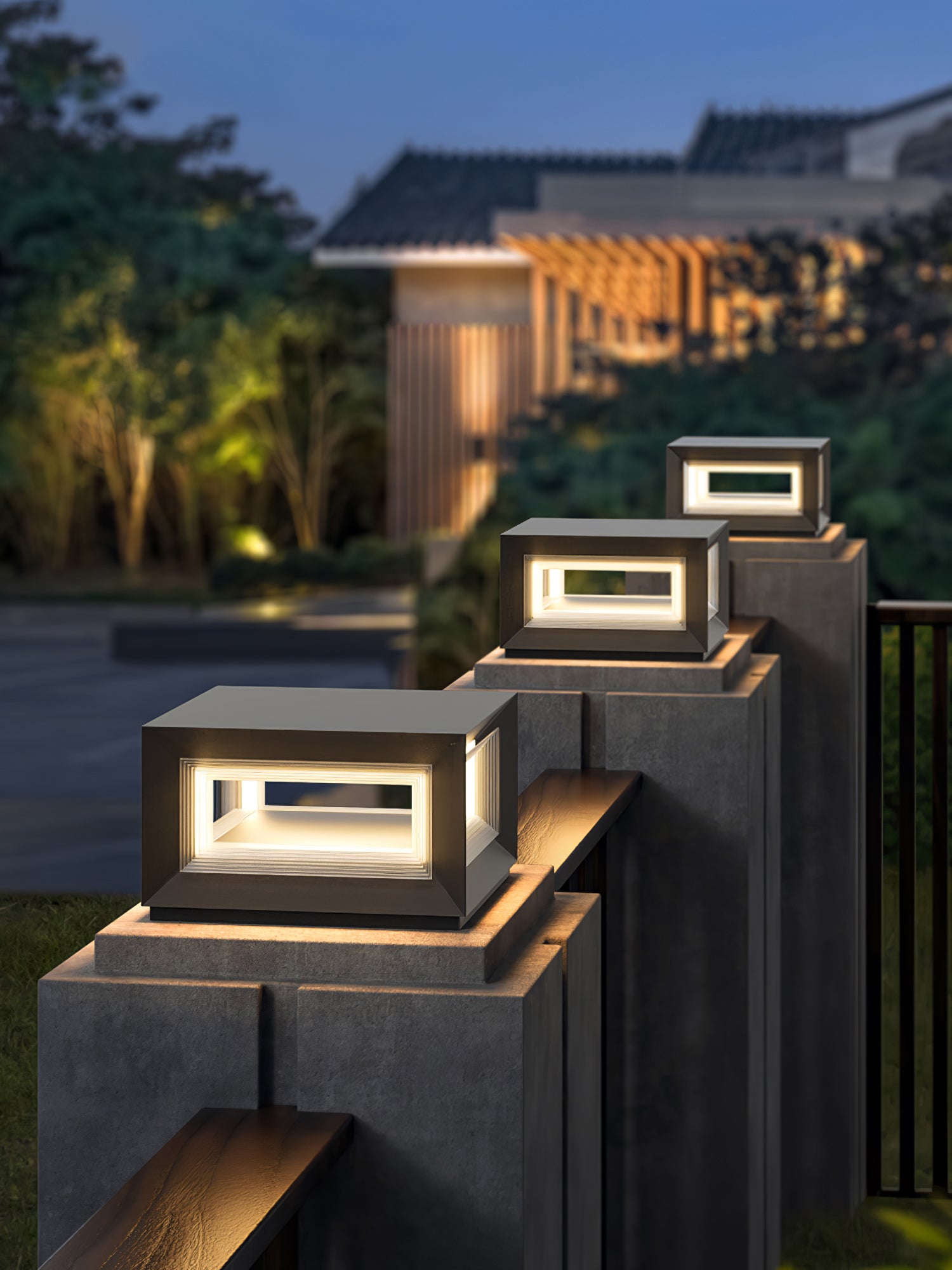 Light Cube Outdoor Post Light