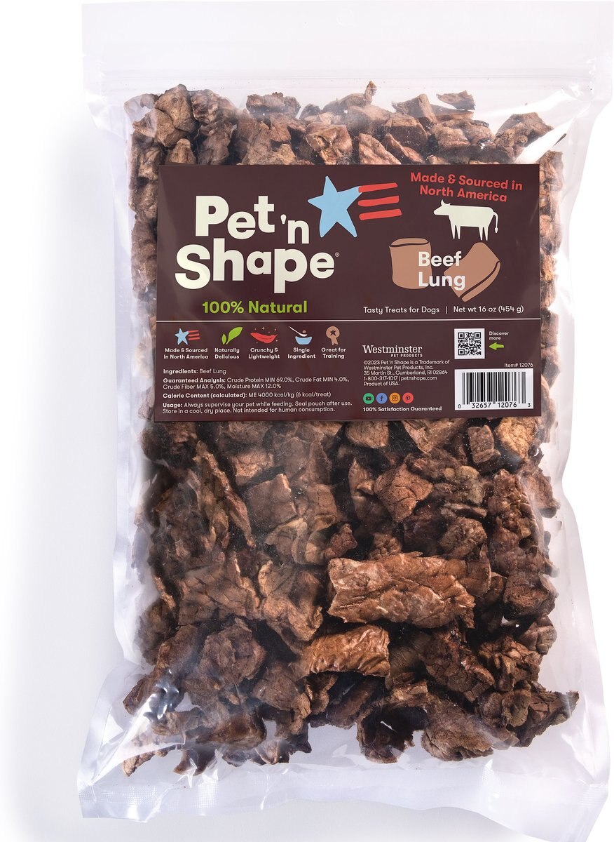 Pet 'n Shape USA All-Natural Grain-Free Chewz Beef Lungs Dog Treats