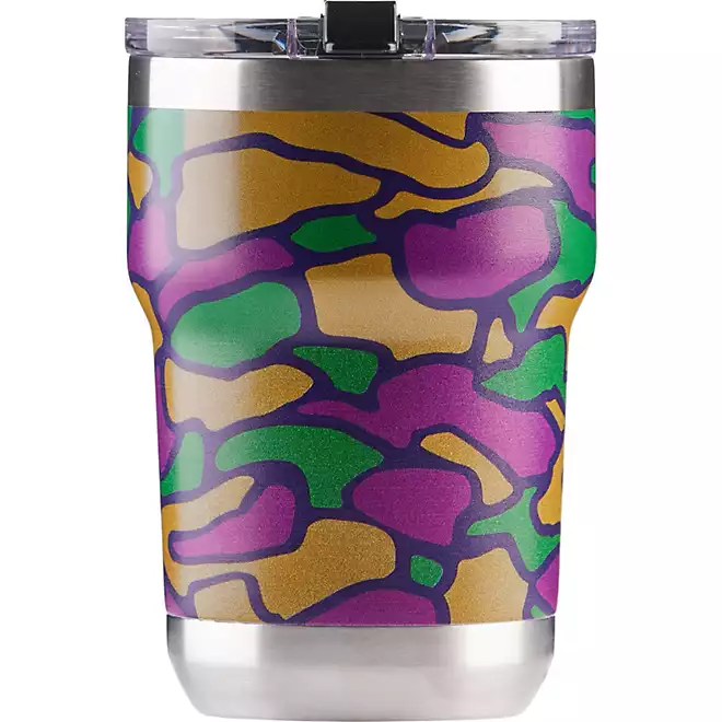 Magellan Outdoors Mardi Gras 12oz Throwback Tumbler with Lid