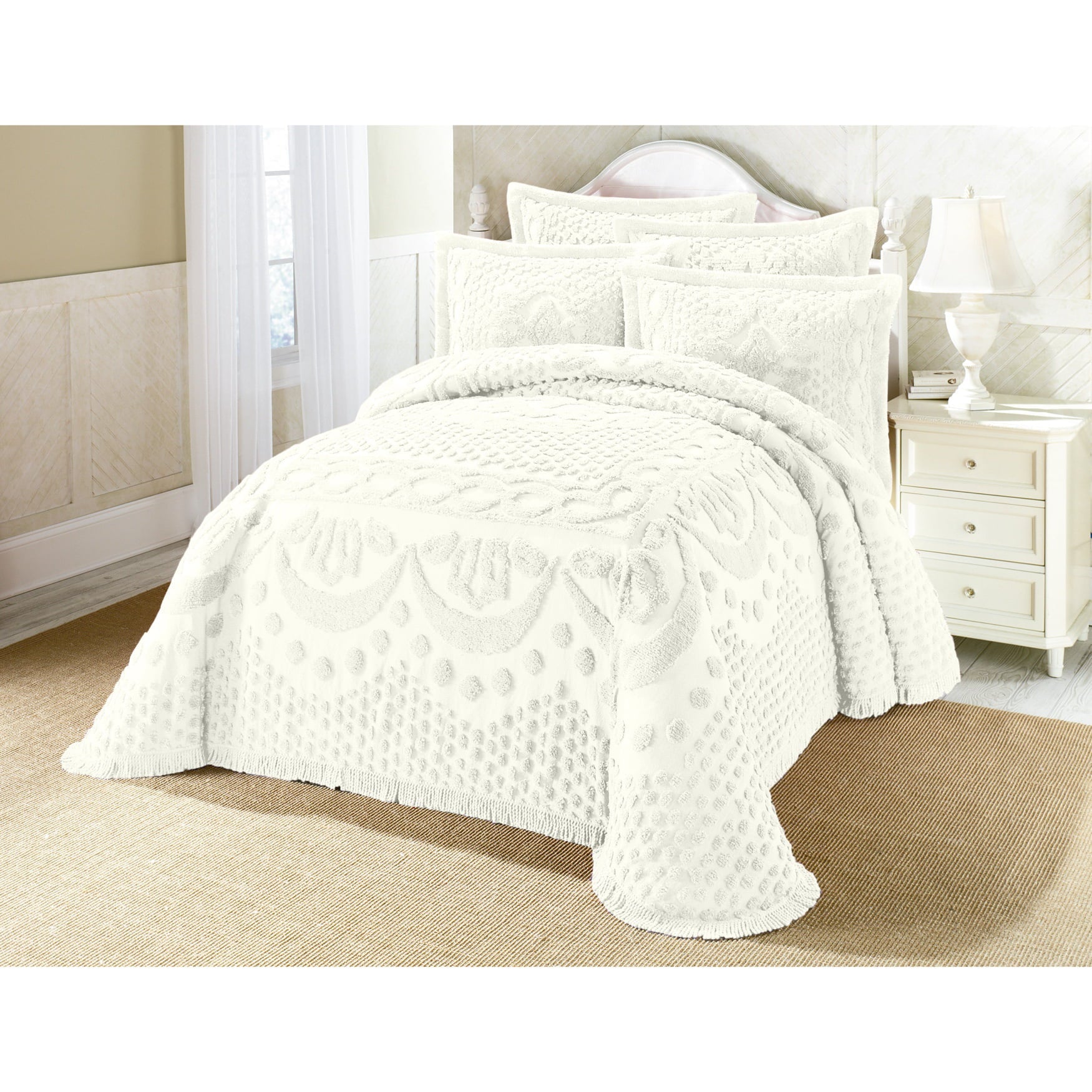 Brylanehome Georgia Chenille Bedspread - King， Gold